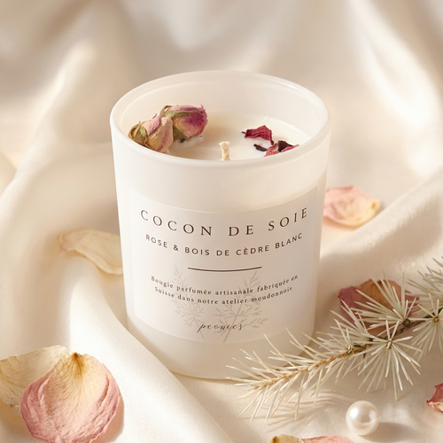 Silk Cocoon - Rose & White Cedarwood