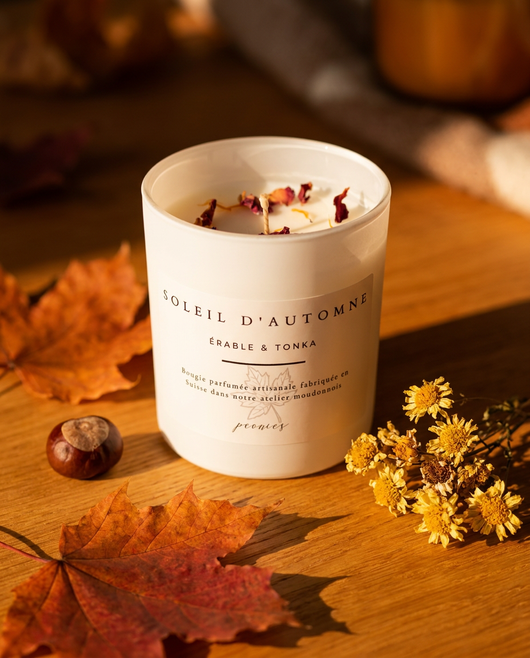 Soleil d’Automne - érable & Tonka 160g — Peonies Natural Care