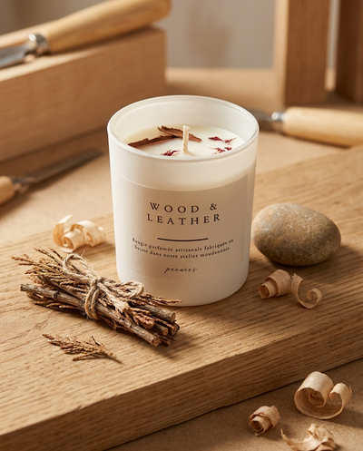 Wood & Leather 160g — Peonies Natural Care