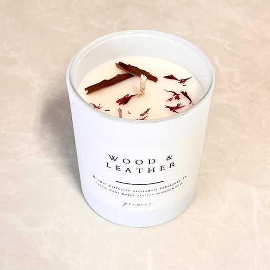 Wood & Leather 160g — Peonies Natural Care